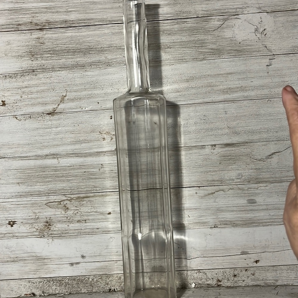 Collectible Tall 13 3/4" VETRERIA ETRUSCA clear Bottle - Made in Italy